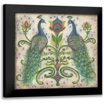 McRostie, Kate 12x12 Black Modern Framed Museum Art Print Titled - Feathered Splendor II