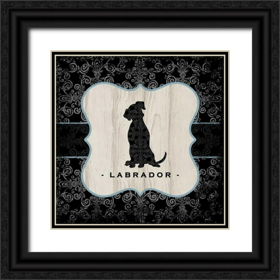 McRostie, Kate 12x12 Black Ornate Wood Framed with Double Matting Museum Art Print Titled - Top Dog V
