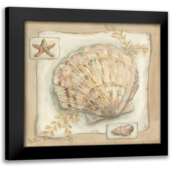 McRostie, Kate 15x15 Black Modern Framed Museum Art Print Titled - Sandy Scallop