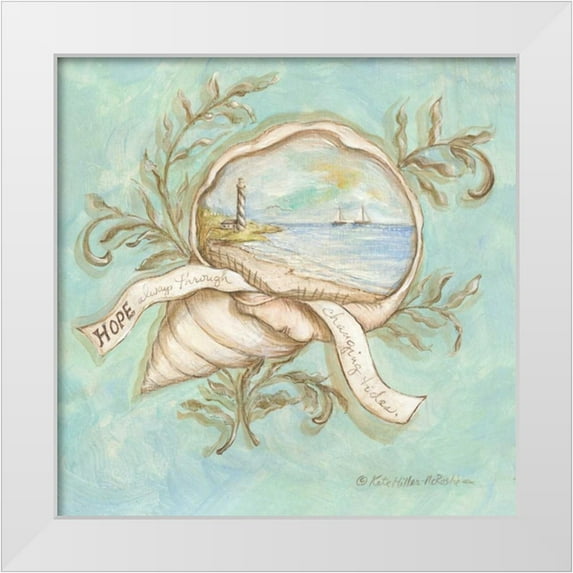 McRostie, Kate 15x15 White Modern Wood Framed Museum Art Print Titled - Treasures of the Tide II