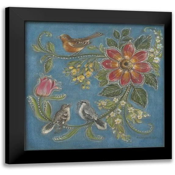 McRostie, Kate 20x20 Black Modern Framed Museum Art Print Titled - Garden Menagerie IV