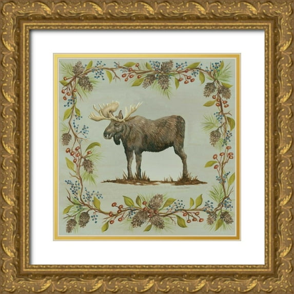 McRostie, Kate 20x20 Gold Ornate Wood Framed with Double Matting Museum Art Print Titled - Blue Aspen Woods IV