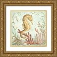 thumbnail image 1 of McRostie, Kate 26x26 Gold Ornate Wood Framed with Double Matting Museum Art Print Titled - Seahorse I, 1 of 4