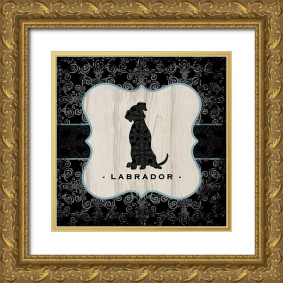 McRostie, Kate 26x26 Gold Ornate Wood Framed with Double Matting Museum Art Print Titled - Top Dog V