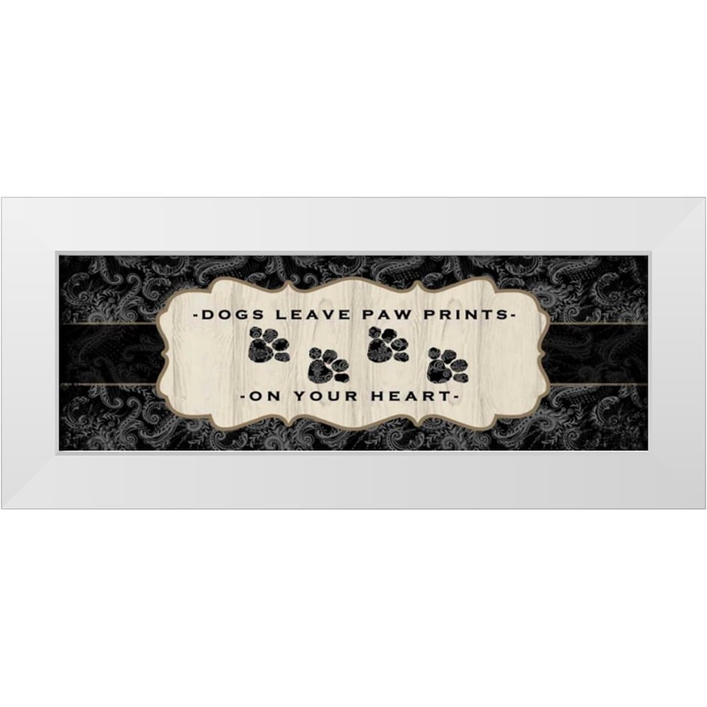Top Dogs Sign McRostie, Kate 32x13 White Modern Wood Framed Museum Art Print Titled ...