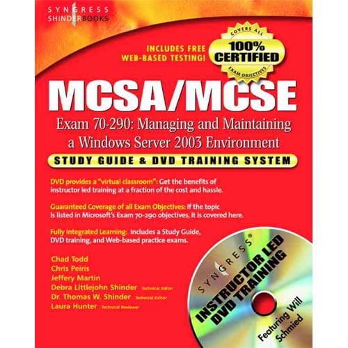 Pre-Owned McSa/MCSE Managing and Maintaining a Windows Server 2003 Environment (Exam 70-290): Study Guide & DVD Training System [With DVD]