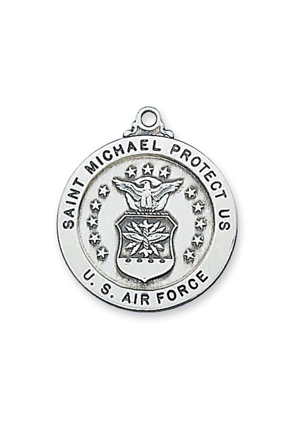 1.04 x 0.9 x 0.9 in. Sterling Silver Air Force Pendant