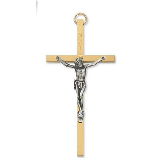 McVan 2 x 4 in. Brass Crucifix Boxed