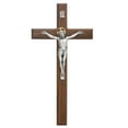 thumbnail image 1 of McVan 80-154 12 in. Beveled Walnut Stain Crucifix, 1 of 1