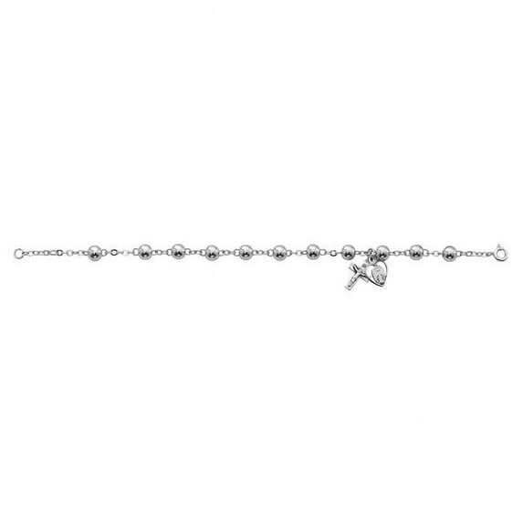 McVan 914L 7.5 in. & 6 mm Bead All Sterling Bracelet