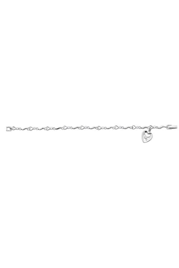BR417 7.5 in. Holy Spirit Bracelet with Cubic Zirconia Stones & Rhodium Plated Pewter - Silver