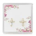 thumbnail image 1 of McVan EAR31 Gold Plate Zirconia Crystal Cross Earring Boxed, 1 of 1