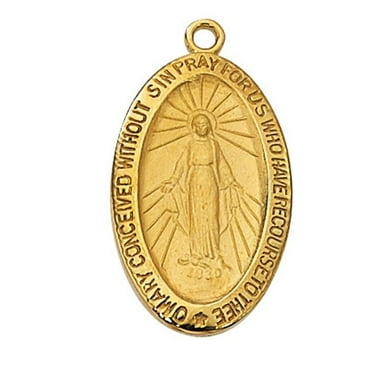 McVan J311MI 0.83 x 00.71 x 0.5 in. Gold Over Sterling Miraculous Pendant