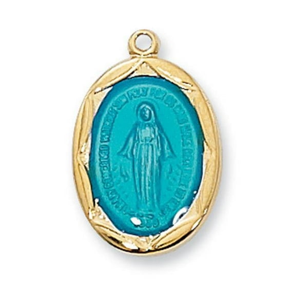 McVan J602 0.77 x 0.56 x 0.7 in. Gold Over Sterling Miraculous Pendant