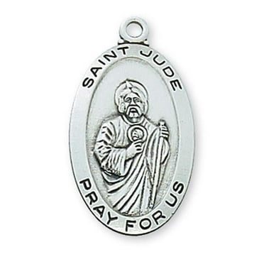 McVan L500JU 1.05 x 0.58 x 0.7 in. Sterling Silver St. Jude Pendant