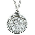 thumbnail image 1 of McVan L600MX 0.95 x 0.79 x 0.6 in. Sterling Silver St. Maximillian Kolbe Pendant, 1 of 1