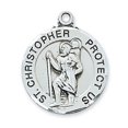 thumbnail image 1 of McVan L608 1.16 x 0.97 x 0.1 in. Sterling Silver St.Christopher Pendant, 1 of 1