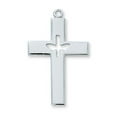 thumbnail image 1 of McVan L6093P 1.36 x 0.84 x 0.5 in. Sterling Silver Cross Pendant for 24 in. Brass Chain, 1 of 1