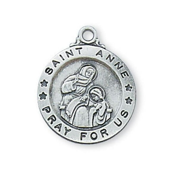 McVan L700AE 0.75 x 0.63 x 0.6 in. Sterling Silver St. Anne Pendant
