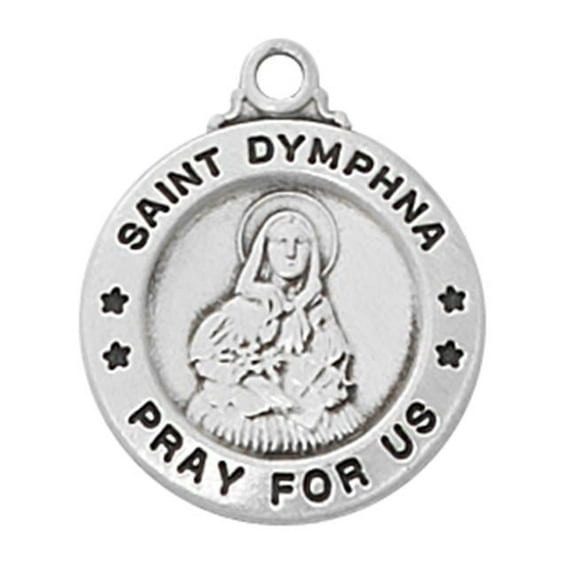 McVan L700DY 0.75 x 0.63 x 0.6 in. Sterling Silver St. Dymphna Pendant