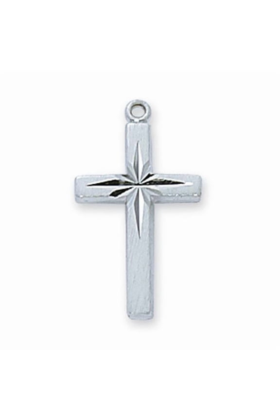 L7060 0.79 x 0.45 x 0.5 in. Sterling Silver Cross Pendant for Brass Chain