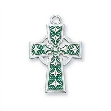 McVan L8083E 0.95 x 0.61 x 0.5 in. Sterling Silver Celtic Cross Pendant