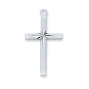 McVan L9015 1.15 x 0.62 x 0.7 in. Sterling Silver Cross Pendant for Brass Chain