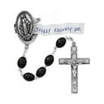 thumbnail image 1 of McVan R591DF 6 x 8 mm Prayer Petition Locket Cross Rosary Set - Black, 1 of 1