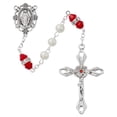 thumbnail image 1 of McVan R917RUKF July Birthstone Rosary Ruby Pearl Glass, 1 of 1