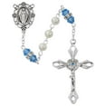 thumbnail image 1 of McVan R917ZRKF December Birthstone Rosary Light Blue Pearl Glass, 1 of 1