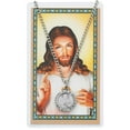thumbnail image 1 of McVan PSD600SC Sacred Heart Prayer Pewter Medal with 24 in. Silver-Tone Chain & Laminated Holy Card Set, 1 of 2