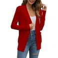 thumbnail image 1 of McVanedy Women's Open Front Cardigan Sweater Long Sleeve Knitted Pocket Classic Cardigan S-XXL, 1 of 8