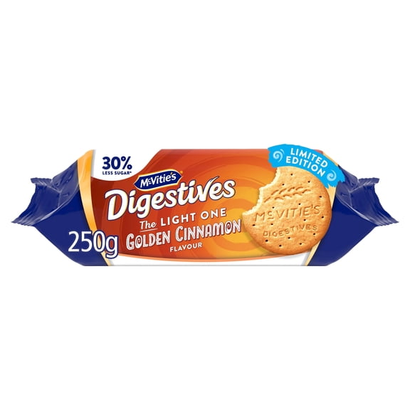 McVitie's Digestives Light One Cinnamon Flavour 250g, Imported from Britain