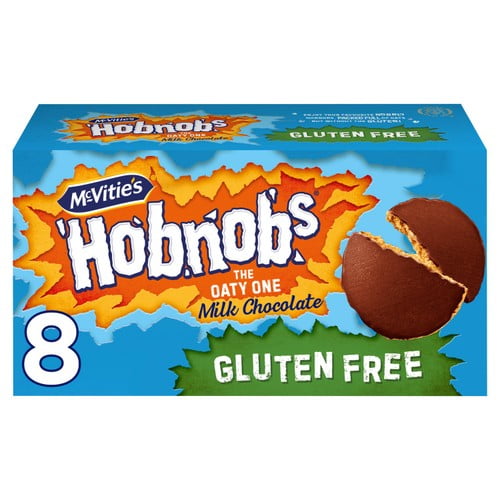 McVitie's Gluten Free Hobnobs Milk Chocolate Biscuits 150g, British Import (Pack of 2)