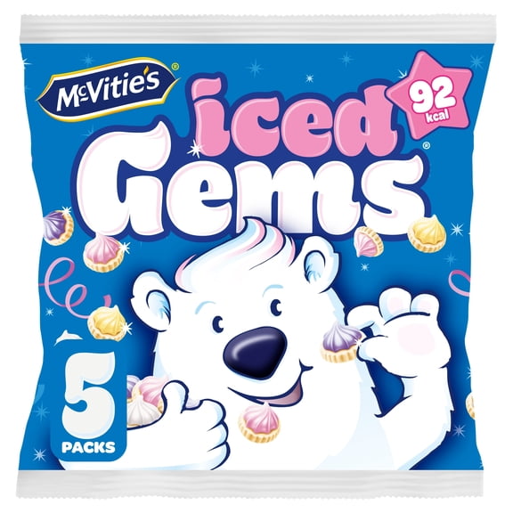 McVitie's Iced Gems Biscuits Multipack 5 x 23g, Imported from Britain