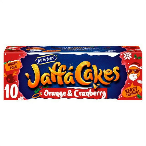 McVitie's Jaffa Cakes Orange and Cranberry 10 per pack - Pack of 2 - Free Shipping - Made in the United Kingdom - Imported by Sentogo-DEL
