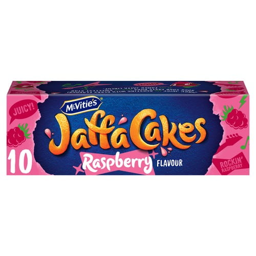 McVitie's Jaffa Cakes Raspberry Biscuits 10 x 11g, British Import (Pack of 2)
