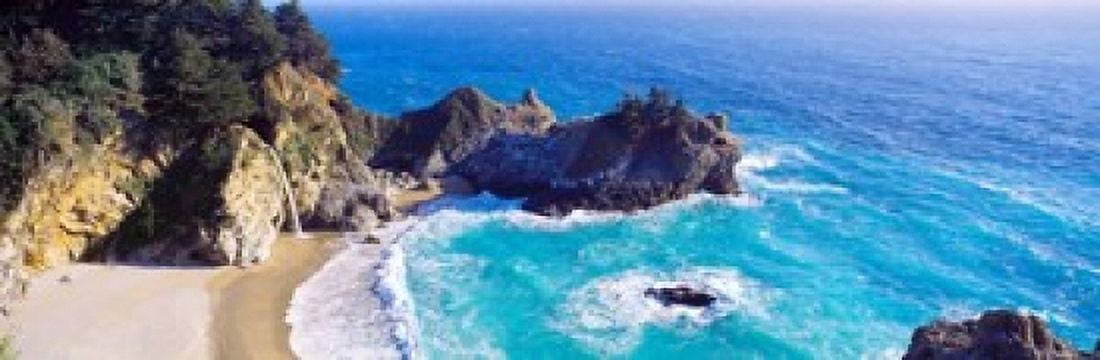 McWay Falls Julia Pfeiffer Burns State Park California Canvas Art - Panoramic Images (37 x 12)