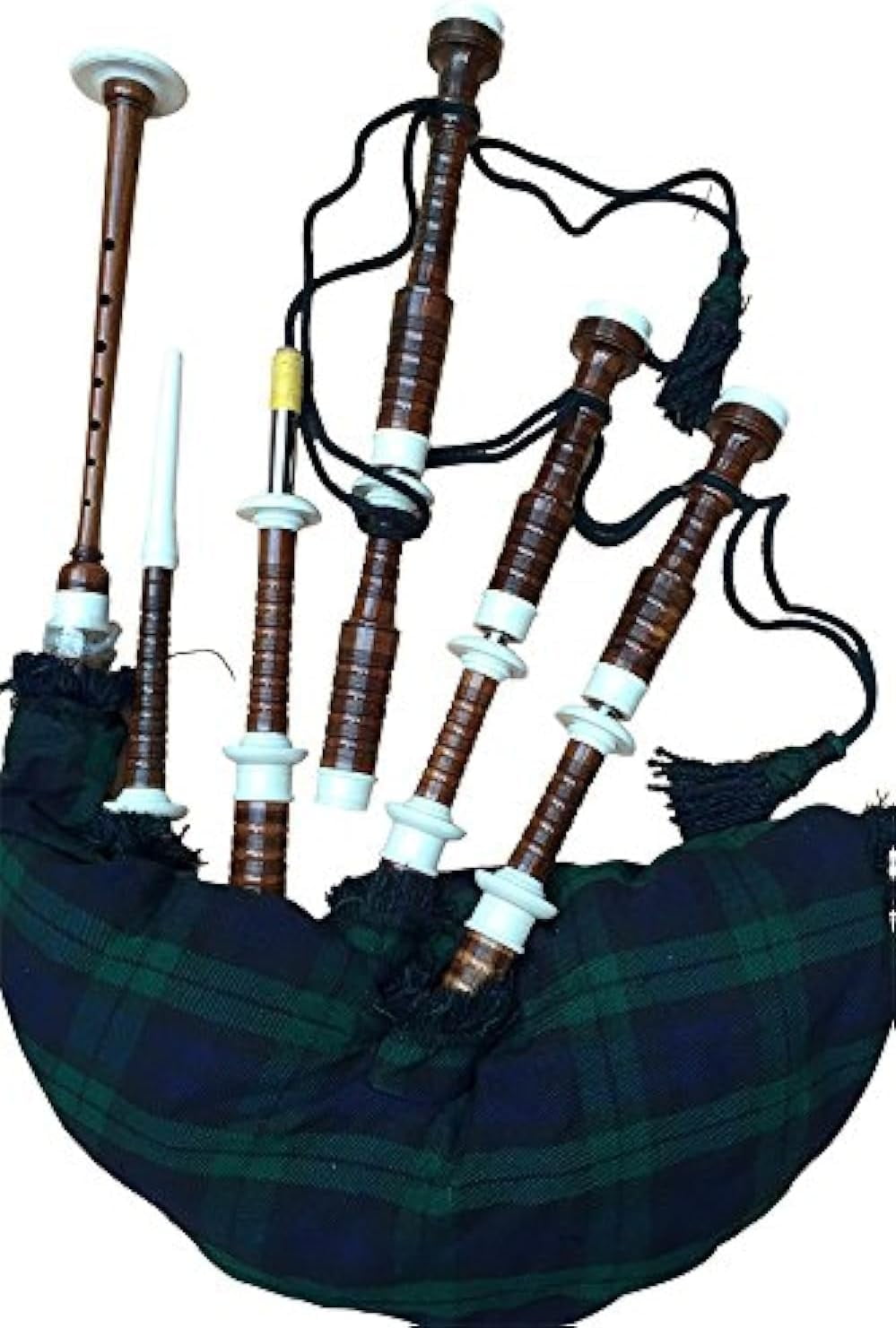 McWilliams BAGPIPES, SCOTTISH HIGHLAND BAGPIPE IVORY MOUNTS BLACK WATCH