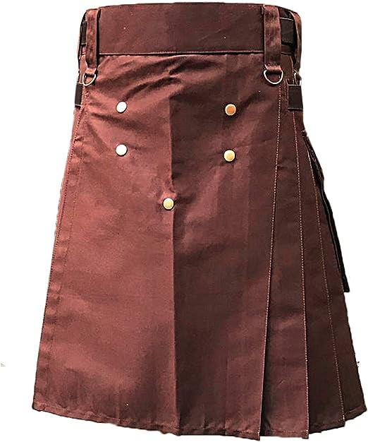 McWilliams Men's Utility Kilt - Khaki, Heavy Duty Cotton, Cargo Pockets, Adjustable Fit - View #8
