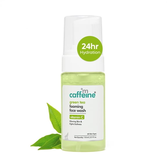 Mcaffeine Foaming Face Wash For Combination Skin - Fights Dark Spots & Controls Oil | With Vitamin C, Aloe Vera & Green Tea | Daily Use Refreshing Facial Cleanser For Men