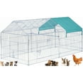 thumbnail image 1 of Mcage Large No Rust Stainless Galvanized Steel Outdoor 1-Story Puppies Enclosure with 4 Ground Stakes, 1 of 6