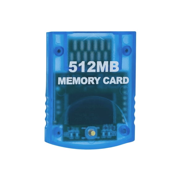 Mcbazel Memory Card 512MB (8192 Blocks) for Wii and Gamecube Console (Blue)
