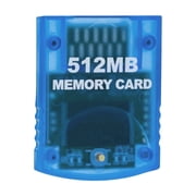 Mcbazel Memory Card 512MB (8192 Blocks) for Wii & Gamecube Console (Blue)