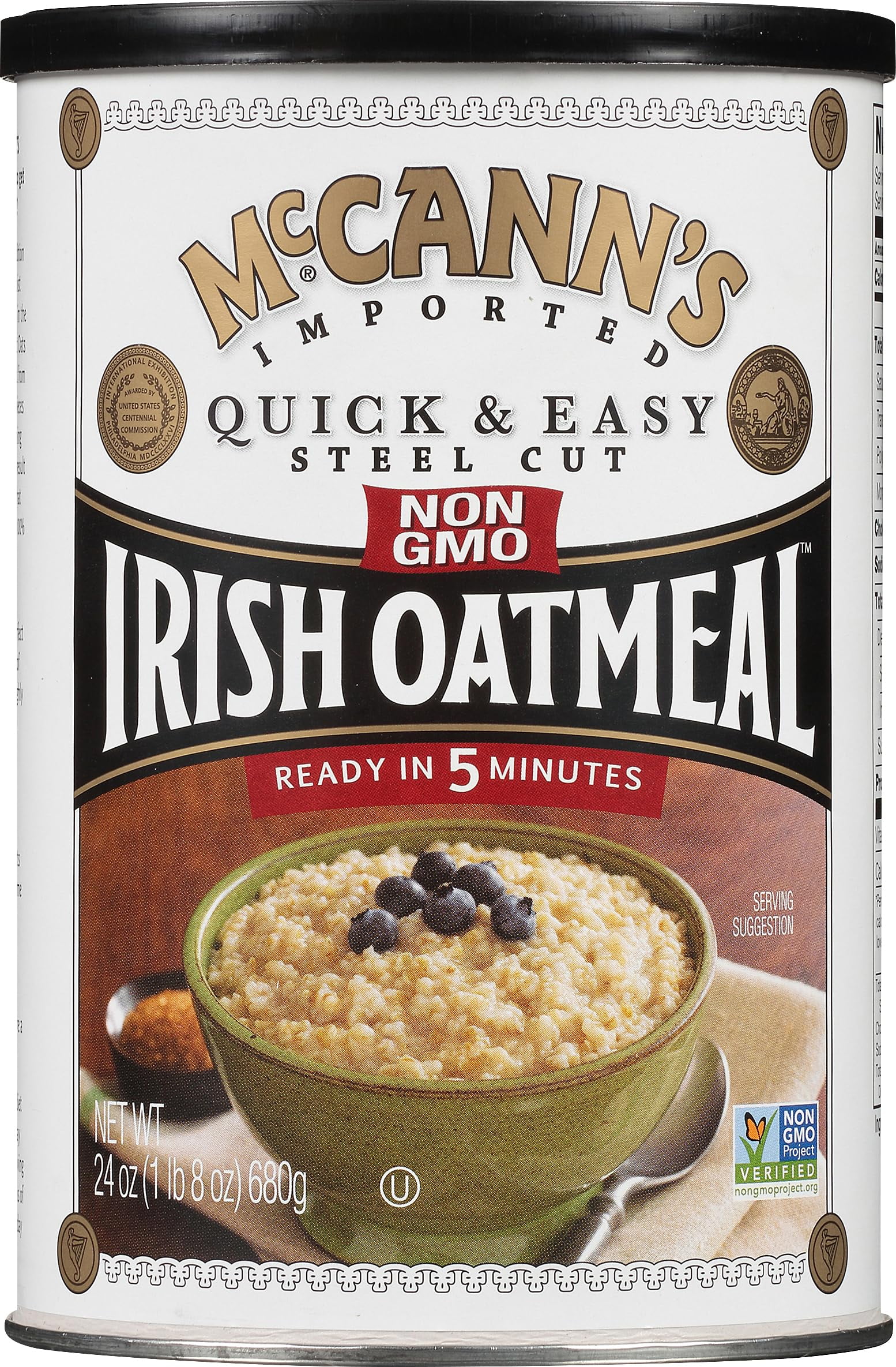 Mccann,S Irish Oatmeal, Quick & Easy Steel Cut Oats, 24 Ounce