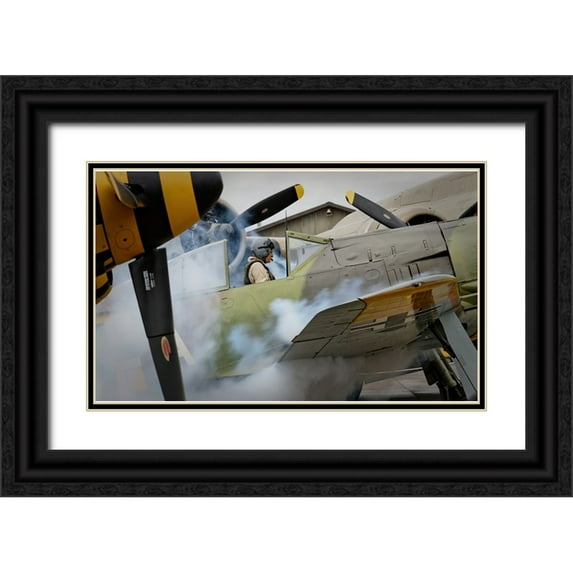 Mccleave, Thomas 14x10 Black Ornate Wood Framed with Double Matting Museum Art Print Titled - Engines