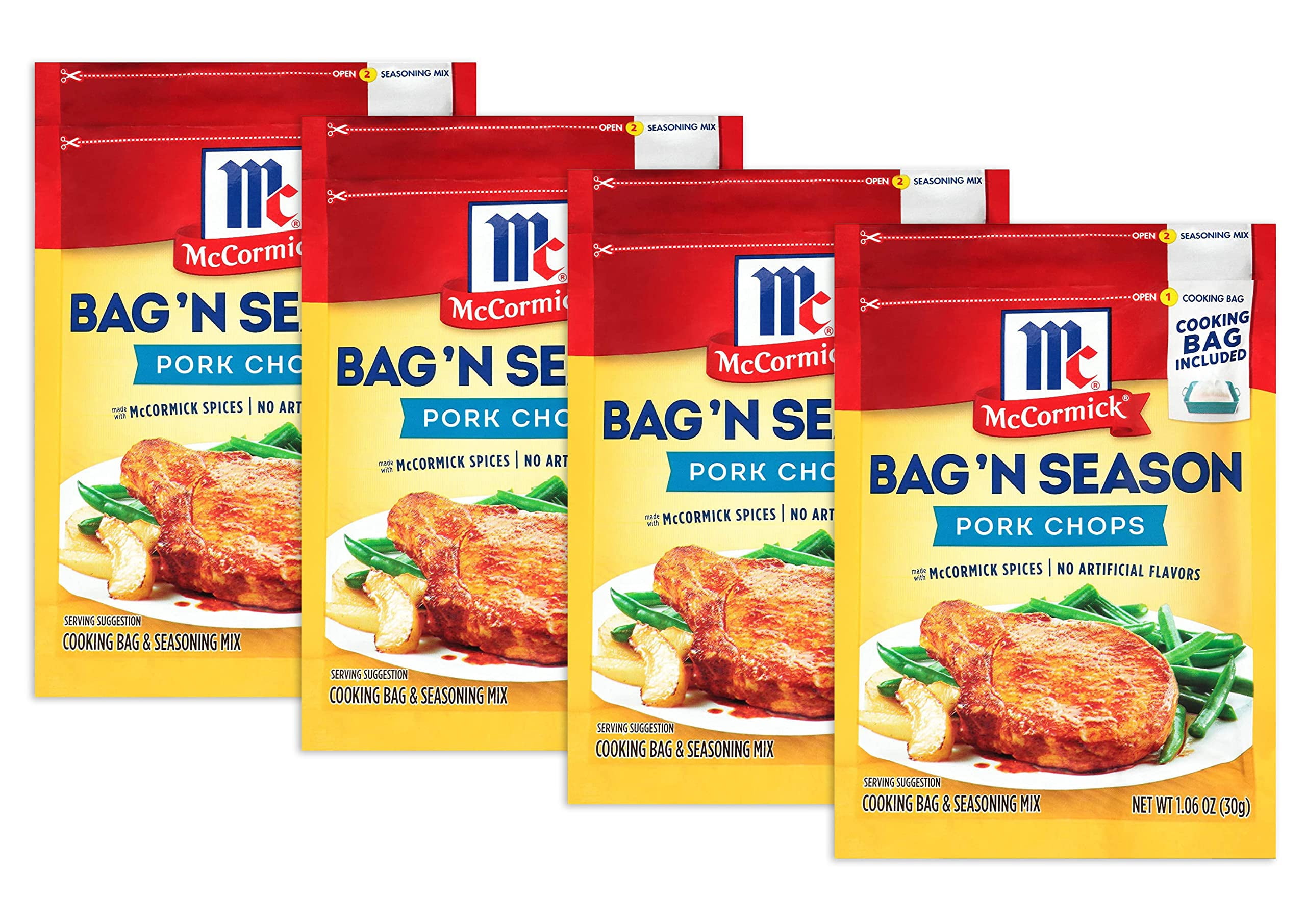 Mccormick Bag ,N Season Pork Chops Seasoning Mix, 1.06 Oz (Pack Of 4