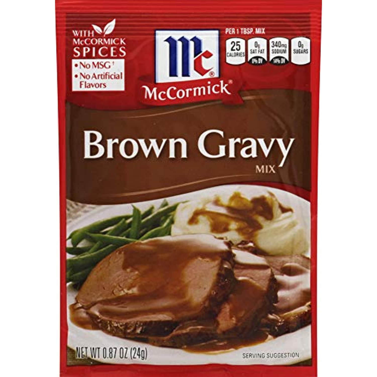 Mccormick Brown Gravy Mix, 0.8700Ounces (Pack Of24)