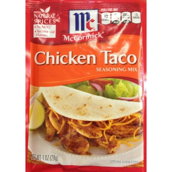 Mccormick Chicken Taco Seasoning Mix (Pack Of 4) 1 Oz Packets