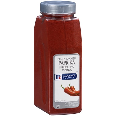 McCormick Culinary FancyUMRT Spanish Paprika, 18 oz - One 18 Ounce Container of Sweet Paprika Seasoning for Restaurant Use, Best as a Garnish or Rub